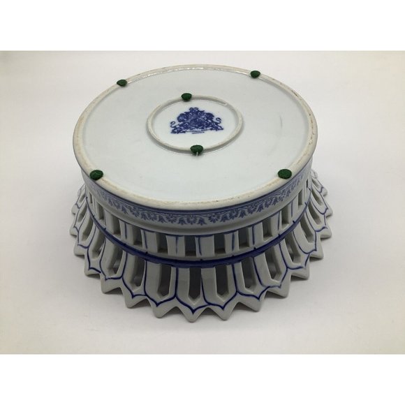 Large Victoria Ware Vintage Ironstone Basket Bowl, Reproduction - Picture 11 of 16